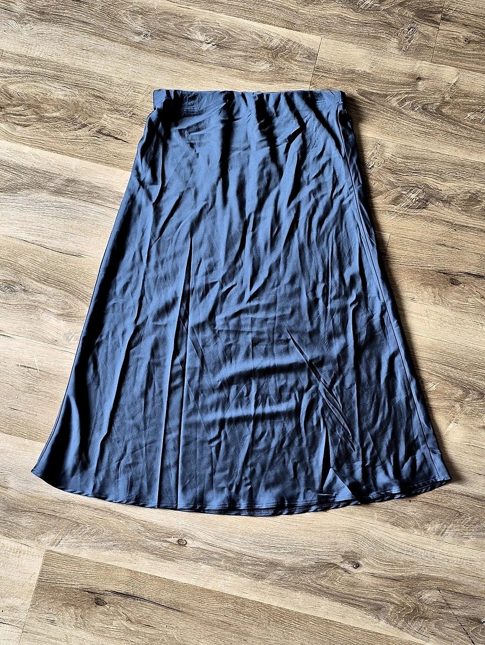 George Women's Satin Midi Skirt Blue Midi Size Medium